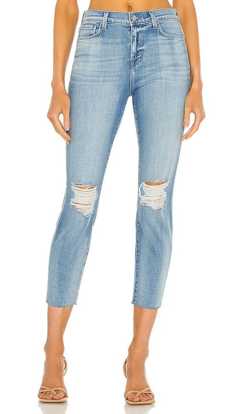 L'Agence El Matador Slim-Fit Distressed Jeans Glacier Wash Size 28 NWOT